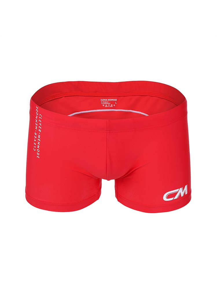 Men's Letter Print Quick-Dry Swim Trunks And Caps