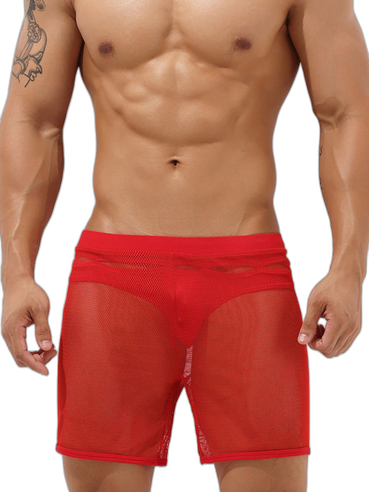 Men’s Sexy See Through Mesh Boxer Shorts