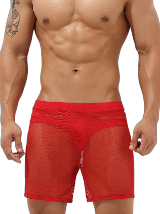 Men’s Sexy See Through Mesh Boxer Shorts