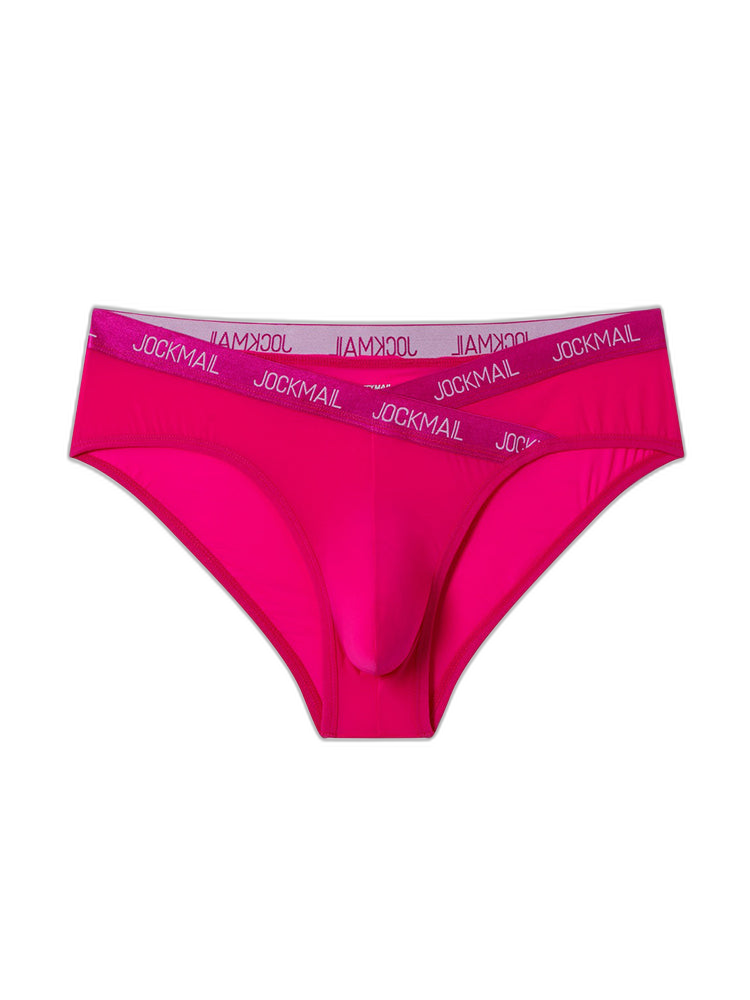 2 Pack Men's Sporty Letter Print Supportive Low-Rise Ice Silk Skin-Friendly Bikini