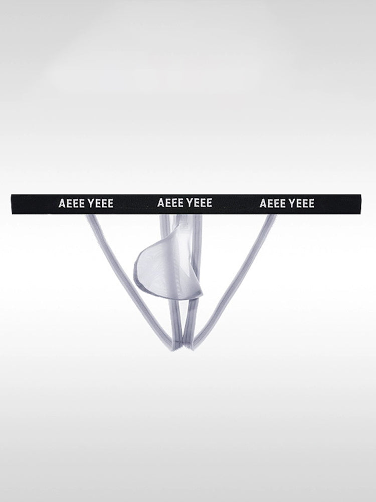 Men's Sexy Thin Ice Silk Low-waist Thong