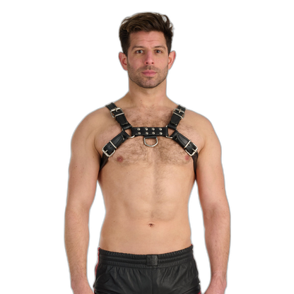 Prowler RED Leather Bull Harness Black