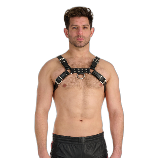 Prowler RED Leather Bull Harness Black