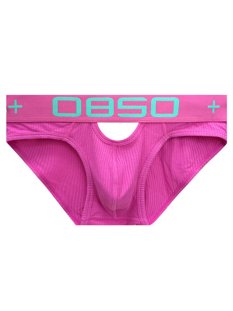 Men's Sexy Low-Rise Hollow Ribbed Briefs