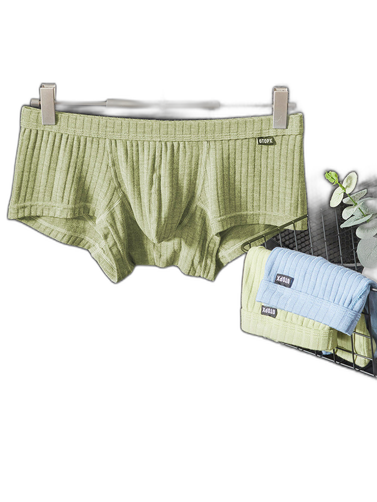 Men's Threaded Fabric U-Raised Low Rise Trunks