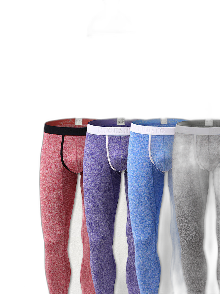 Men's U-Convex Pouch Sexy Base Layer Warm Pants Sleep Pants