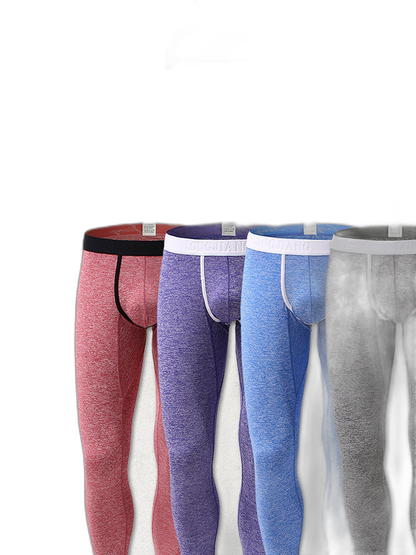 Men's U-Convex Pouch Sexy Base Layer Warm Pants Sleep Pants