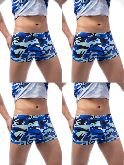 4-pack Men's Low-rise U-pouch Camouflage Boxer Briefs