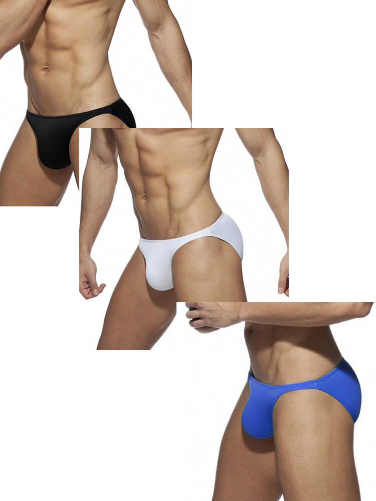 Men's Solid Colour Sexy Cup Swim Briefs