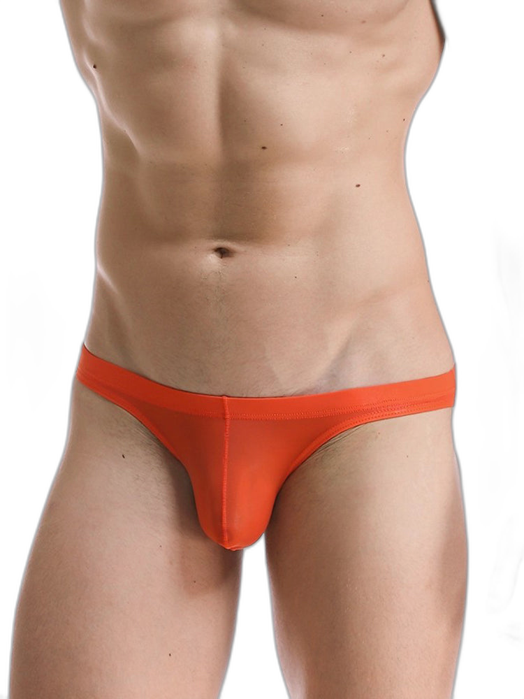 Men's Low Waist Ice Silk Transparent Seamless Briefs