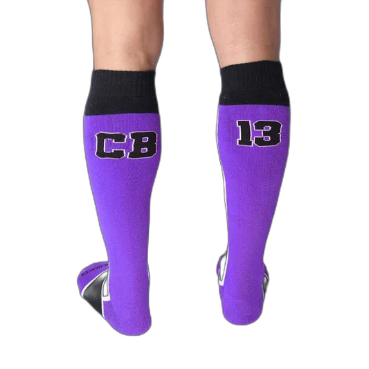 Cell Block 13 Take Down Knee High Socks | Purple