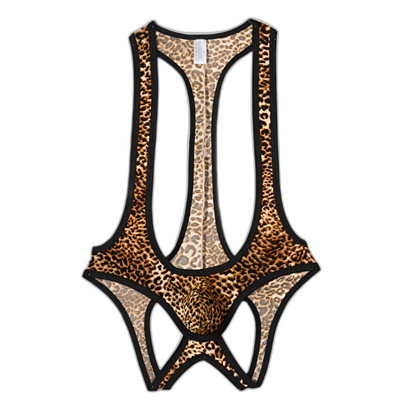 Leopard Print Open-Back Singlet