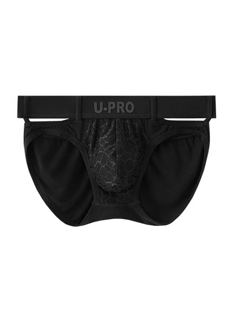 Men's Sexy Solid Color Hollow Out Briefs