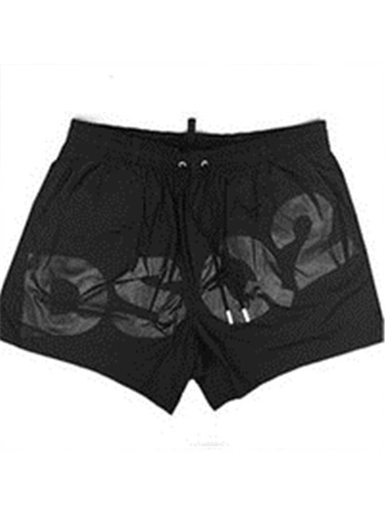Men's Letter Print Athletic Outdoor Beach Shorts