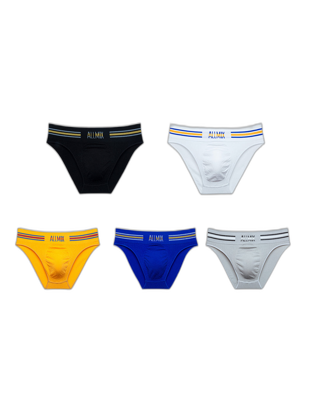 5 Pack ALLMIX Men's Seamless Bulge Pouch Briefs