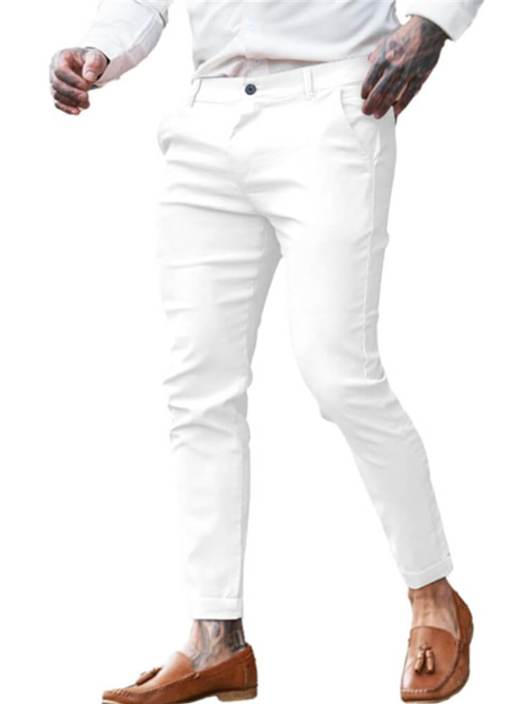 Men's Solid Color Slim Fit Street Fashion Pants