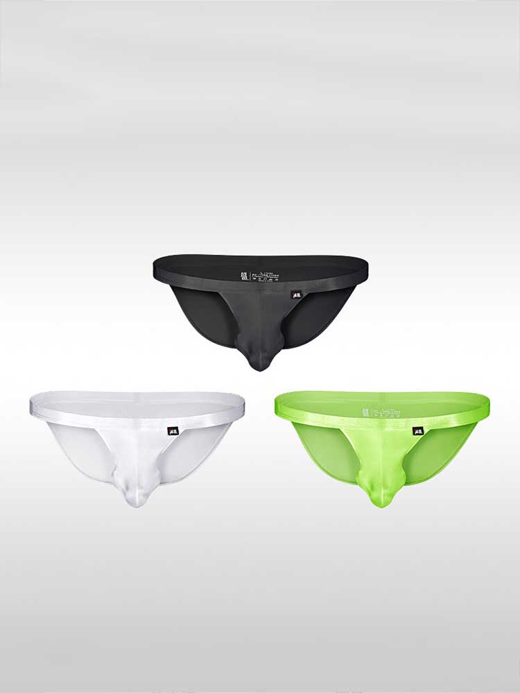 Men's Sexy High-Cut Stretch Low-Rise Ice Silk Briefs