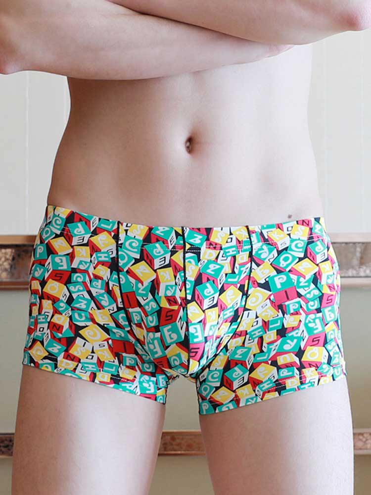 Men's Ice Silk Breathable Summer Printed Trunks