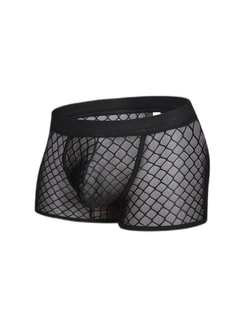 2 Pack Men's Sexy Transparent Mesh Trunks