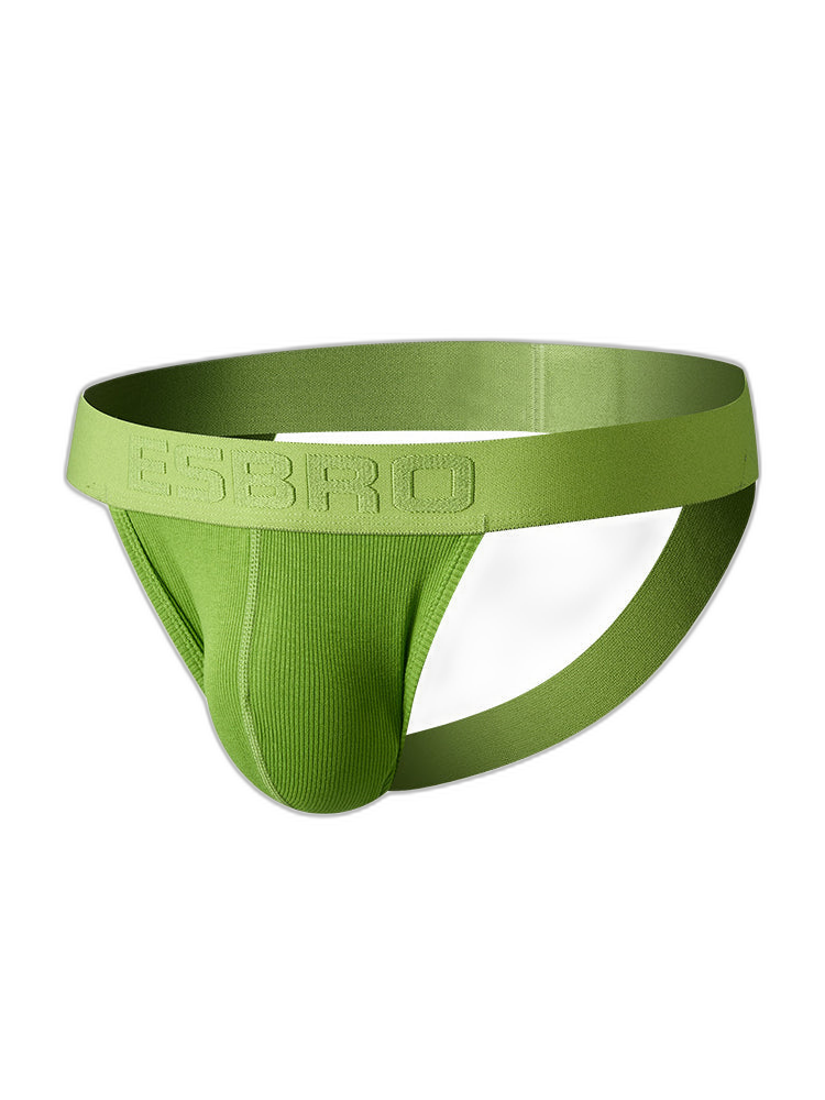 2 Pack Men's Ribbed U-Pouch Sexy Jockstrap
