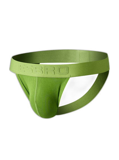 2 Pack Men's Ribbed U-Pouch Sexy Jockstrap