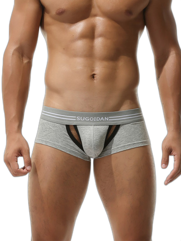 3 Pack Men’s Sexy Cutout Trunks with Lift-up Pouch