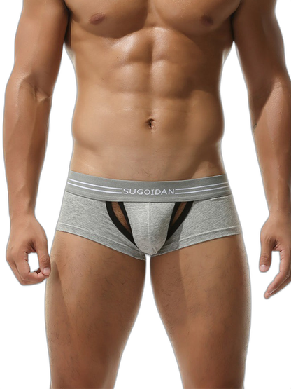 3 Pack Men’s Sexy Cutout Trunks with Lift-up Pouch