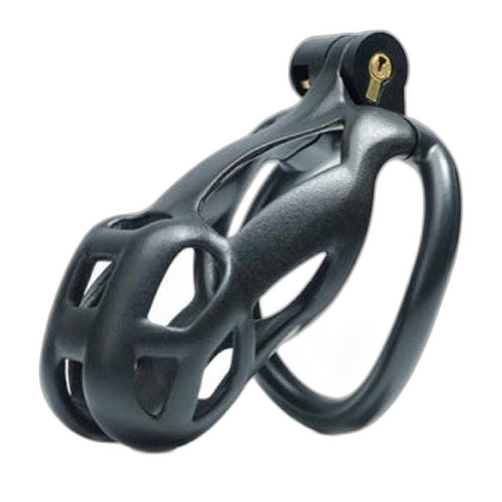 LOCK4D Viper Bent Ring Chastity Cock Cage Large