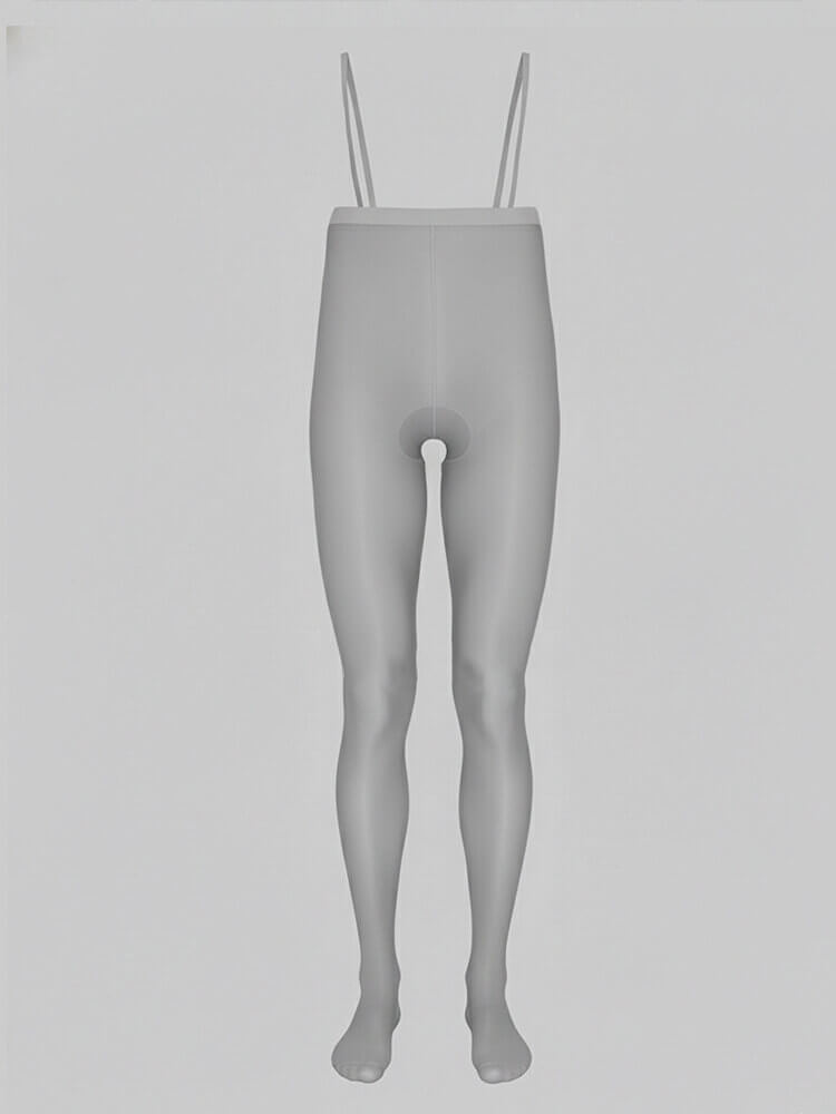 Men's Sexy High-Waisted Suspender Pantyhose