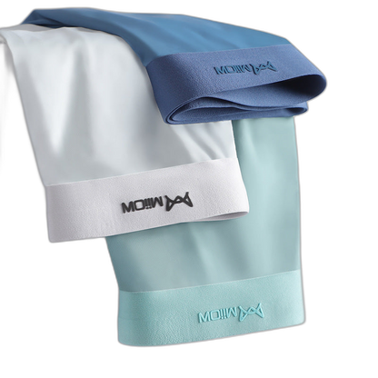 3 Pack Men's Ultra-thin Ice Silk Seamless Solid Trunks