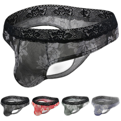 Floral Fantasy Lace Men's Thong