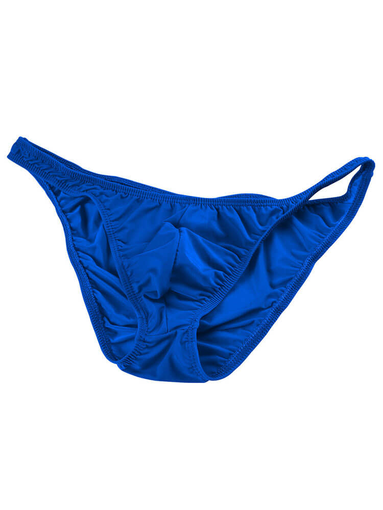 Men's Sexy Solid Color Ice Silk Low Waist Briefs
