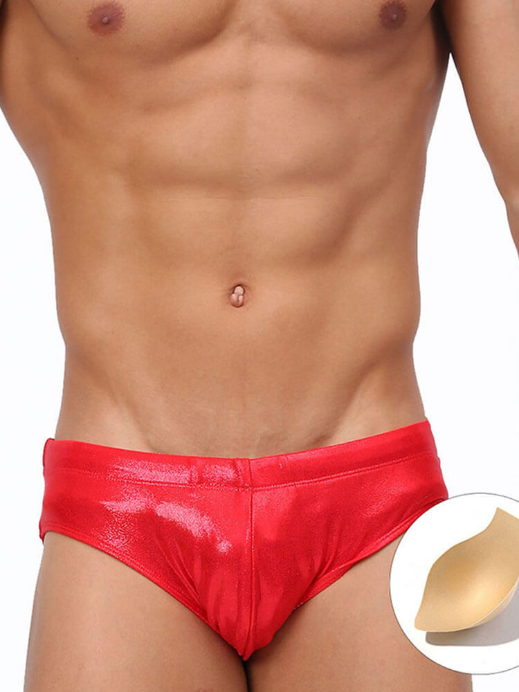 Men's Sexy Shiny Low-Rise Quick-Drying Swim Briefs
