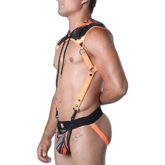 Cell Block 13 Kennel Club Lightning Hoodie Harness | Orange