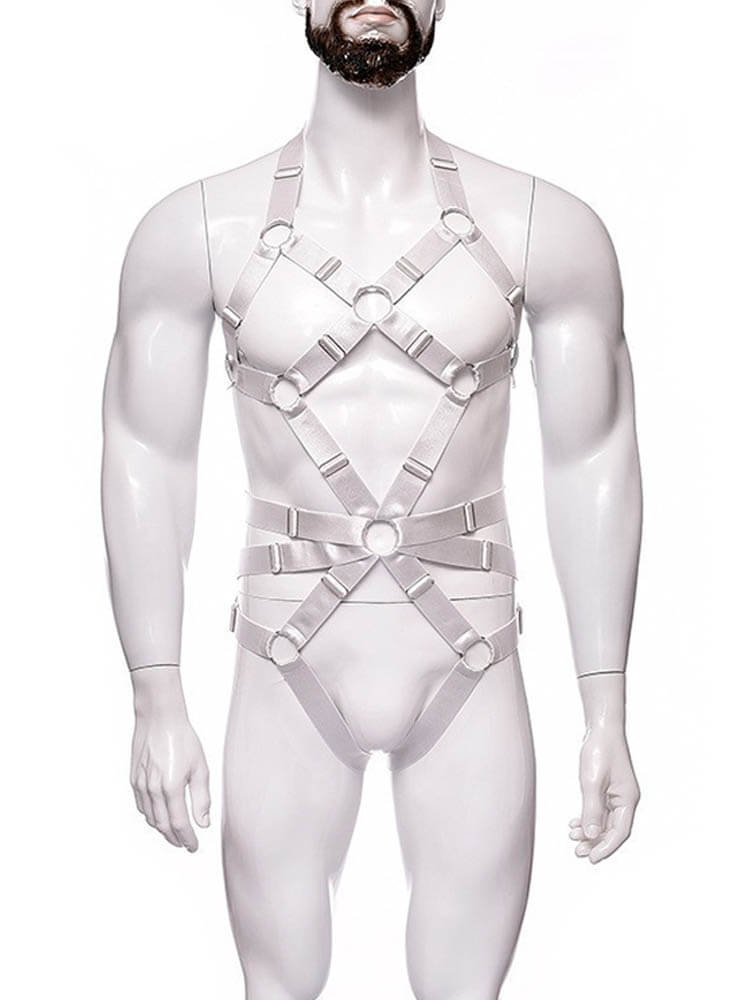 Men's Sexy Elastic Strappy Hollow-Out Bodysuit