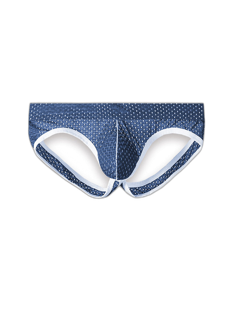 3 Pack Men's Breathable Mesh Ice Silk Sexy Stretch Fit Jockstrap