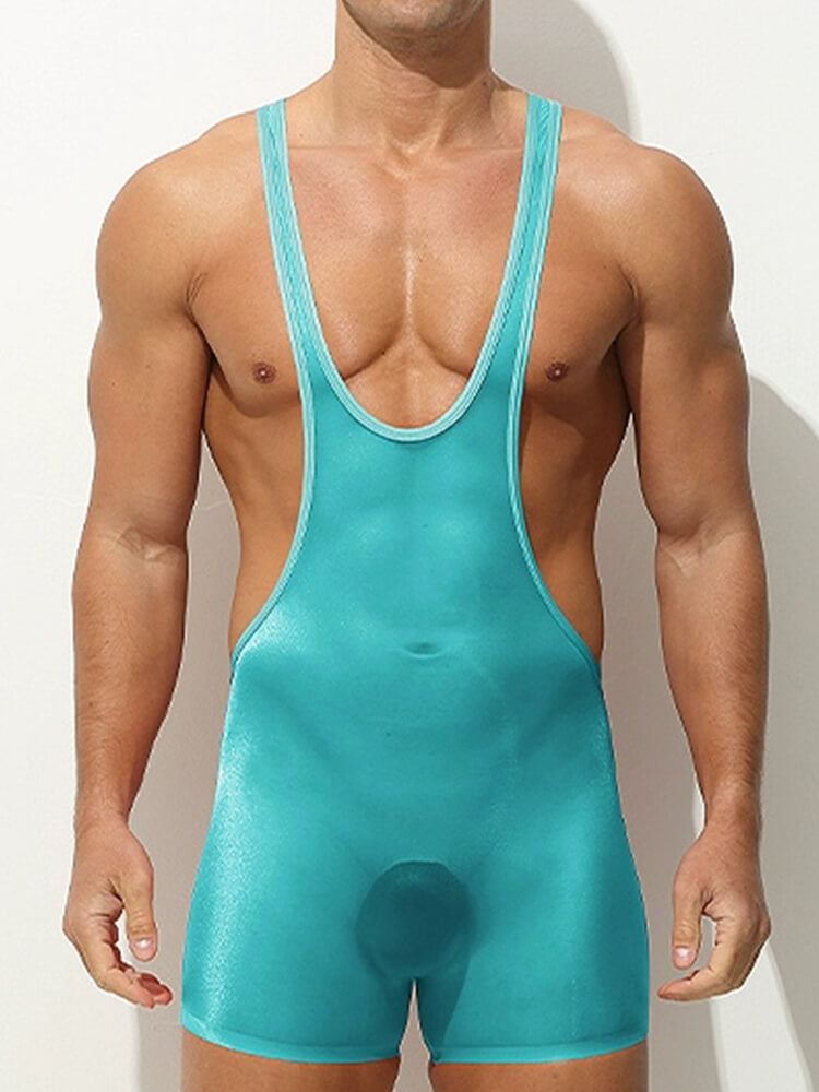 Men's Ultra-thin Ice Silk Transparent Bodysuit
