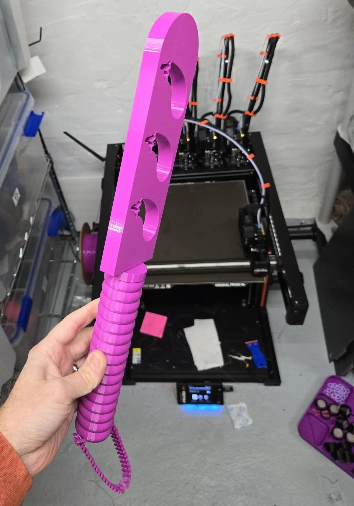 3D Printed Eggplant BDSM Paddle