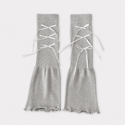 Sweetheart Lace-Up Leg Warmers
