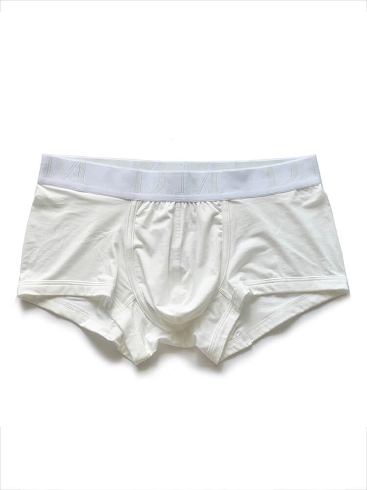D.M Men's Solid Color Low-Rise Modal Boxer Briefs