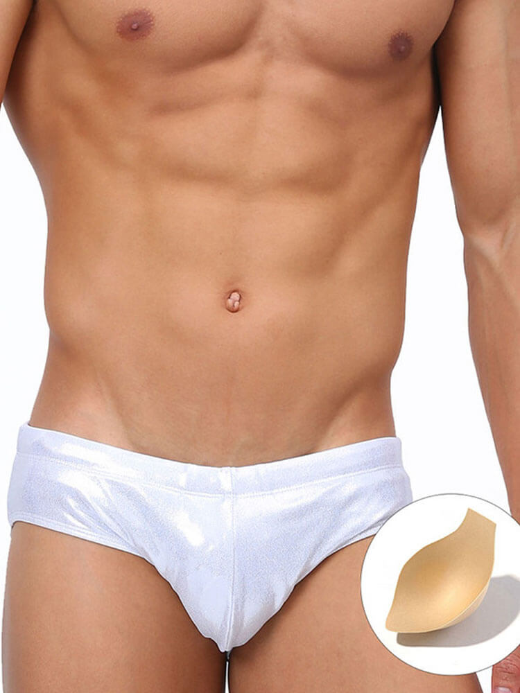 Men's Sexy Shiny Low-Rise Quick-Drying Swim Briefs
