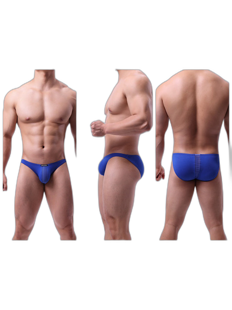 2 Pack Men's Solid Sexy Low-Rise Briefs