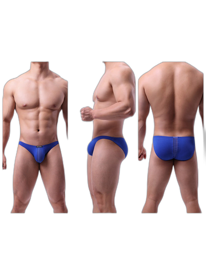 2 Pack Men's Solid Sexy Low-Rise Briefs