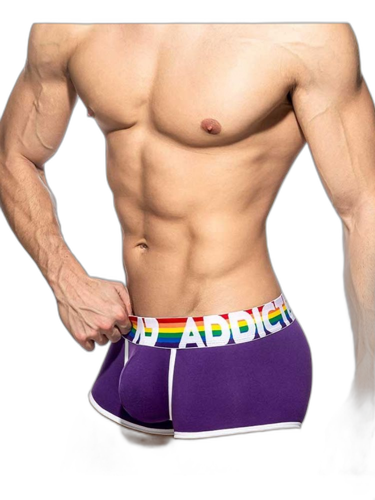 2 Pack Men’s Large Pouch Rainbow Trunks