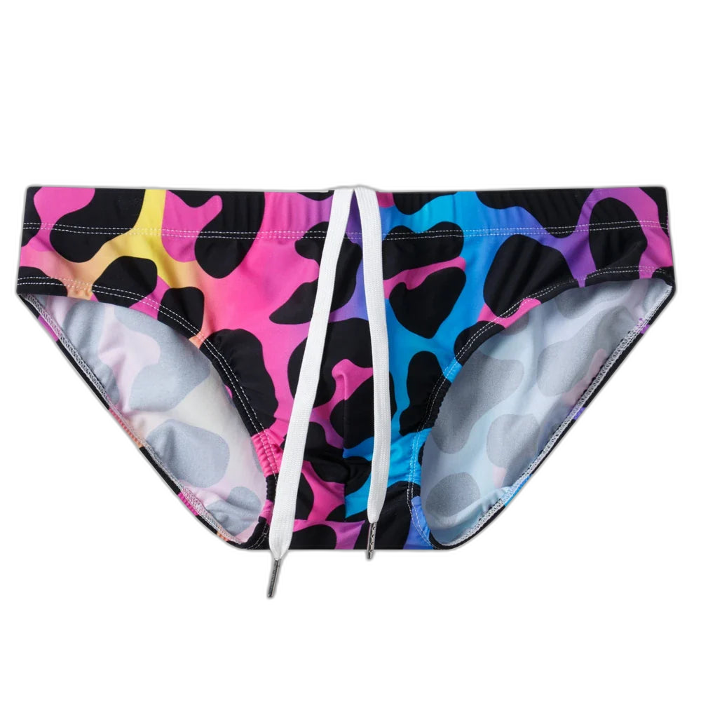 Jockmail Funky Leopard Push-Up Swim Trunks