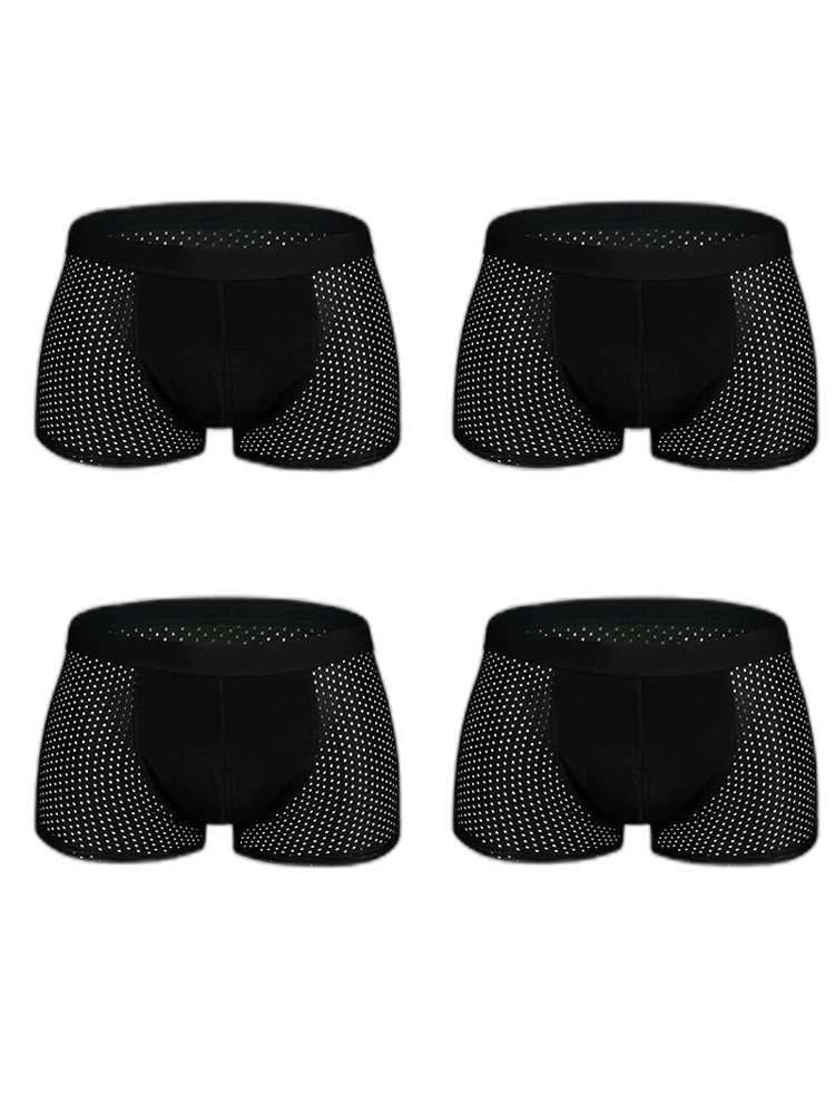4 Pack Mesh Breathable Ice Silk Underwear Boxer