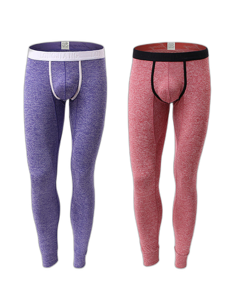 Men's U-Convex Pouch Sexy Base Layer Warm Pants Sleep Pants