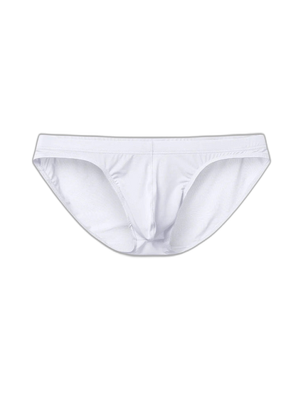 Men's Low Waist Ice Silk Transparent Seamless Briefs