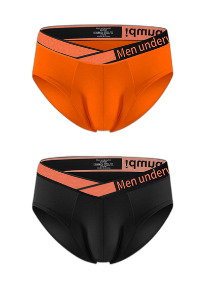 2 Pack Men's Stylish V-Shaped Waistband Briefs