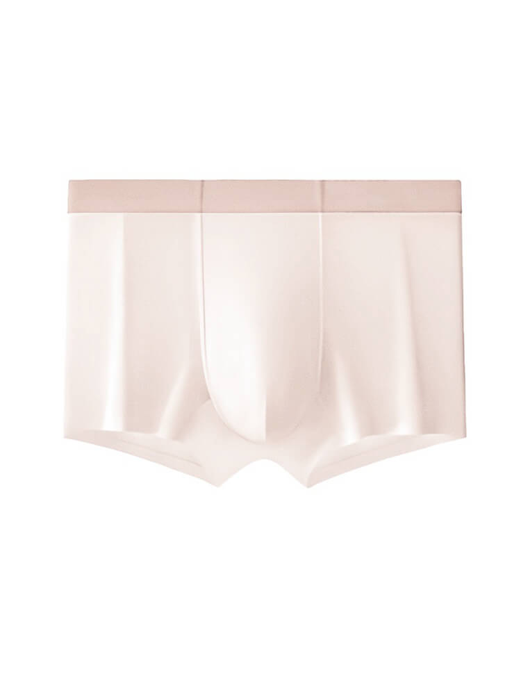 Men's Seamless Mulberry Silk Antibacterial Boxer Briefs